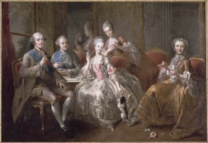 La tasse de chocolat ou La famille du duc de Penthièvre (Jean-Baptiste Charpentier, 1768, musée de Versailles)